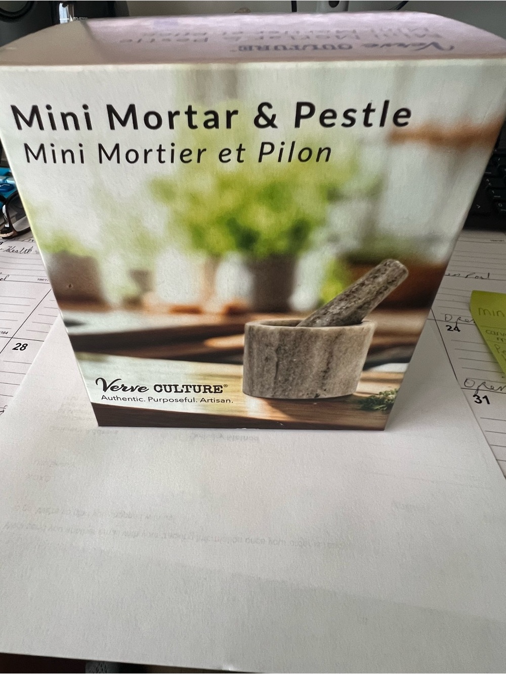 Mini Mortar & Pestle - Gray Marble